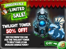 Twilight Tower 50% Off Deal 2 In-Game Notification