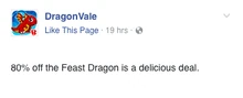 Feast Dragon Limited Sale Facebook Message