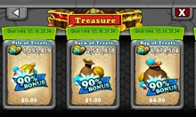 Treat Bonus Market Menu (USD)