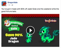 Jade Dragon Limited Sale Facebook Message 2017
