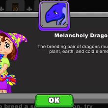 Melancholy Dragon Dragonvale Wiki Fandom Use this tool to find combos, explore possible breeding outcomes, identify the time or egg you received, or just test yourself for fun! melancholy dragon dragonvale wiki
