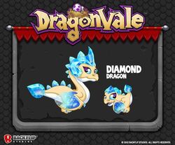 Print ~ Diamond Dragon ~ Original Gemstone Dragon