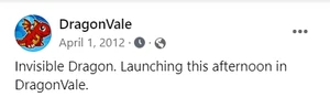 Invisible Dragon Facebook Post