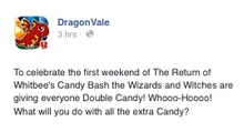 Double Candy Weekend Facebook Message