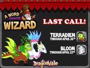 Bloom Dragon In-Game Notification: Last Call 2015