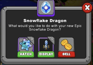 Sixth Snowflake Dragon Hatch Menu