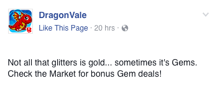 Gem Bonus Deals Facebook Message