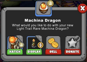Machina Dragon Hatch Menu