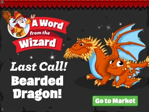 Bearded Dragon In-Game Notification: Last Call 2016