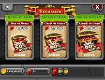 Bonus Gem Sale in Treasure section of Market (US Dollar)