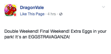 Double Egg Weekend Facebook Message 2