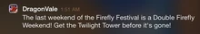 Double Firefly Festival Finale Notification 2014