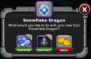 First Snowflake Dragon Hatch Menu