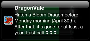 Bloom Dragon Push Notification 2012