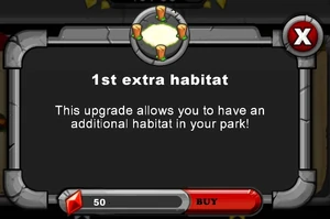 Example: Information Message to Buy a Bonus Habitat