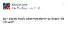 Double Magic Weekend 2 Facebook Message