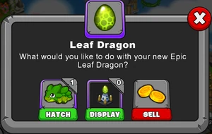 Leaf Dragon Hatch Menu