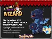 Coal Dragon Promotion In-Game Notification