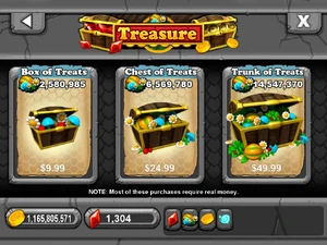 Treats Price with Note