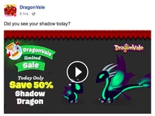 Shadow Dragon Limited Sale Facebook Message