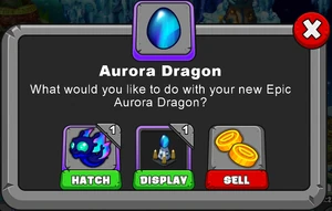 Aurora Dragon Hatch Menu