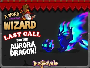 Aurora Dragon In-Game Notification: Last Call 2015