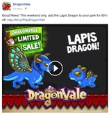 Lapis Dragon Limited Sale Facebook Message 2016