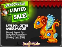 Amber Dragon Limited Sale In-Game Notification 2014