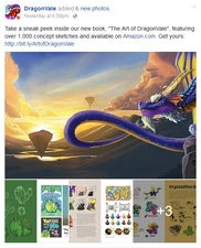 The Art of DragonVale Sneek Peek Facebook Post