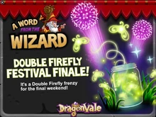 Double Firefly Festival Finale In-Game Notification 2014