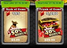 Bonus Gem Sale 2016 Deal