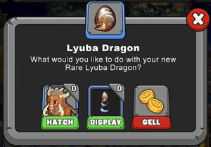 Lyuba Dragon Hatch Menu