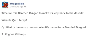 Bearded Dragon Facebook Message: Last Call 2014