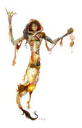 Early concept art for the Flesh Mage.