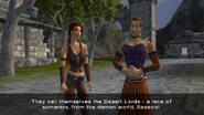 Jade speaking with Rynn in a cutscene at Surdana.