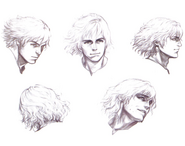 Concept art of Urick's facial expressions