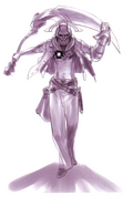 Concept art of masked Urick.