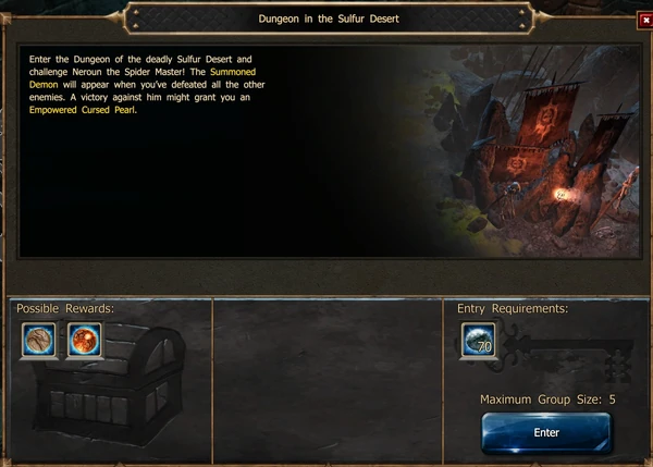 Dungeon in the Sulfur Desert Normal entrance.jpg