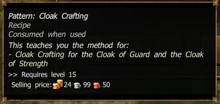 Pattern - Cloak Crafting