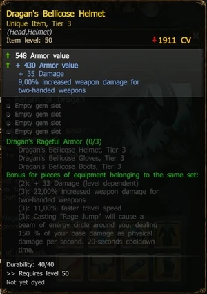 Dragan's Bellicose Helmet