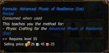 Formula - Advanced Physic of Resilience (Ice) (magic)