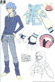 Aoba's full body reference and accessories from the official art book.