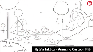 Kyle Webster's Inkbox - Amazing Cartoon Nib. Line art.