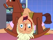 Charlotte's face is revealed after she dies.