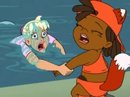 Charlotte's face is seen again when drowning.