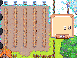 Placing Banya onto the farm plot. Note: Banya is created by the player and as such is invisible in this image.