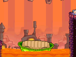 The Lavaberg's pre-drawn guide in a level.