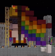 Eret Statue. The flag was later redesigned to be at more of an angle so that Eret was more visible.