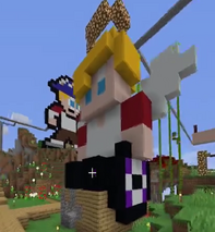 Puffy's statue for Tommy on top of Ninja's house