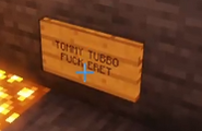 One of the signs featured in the replica